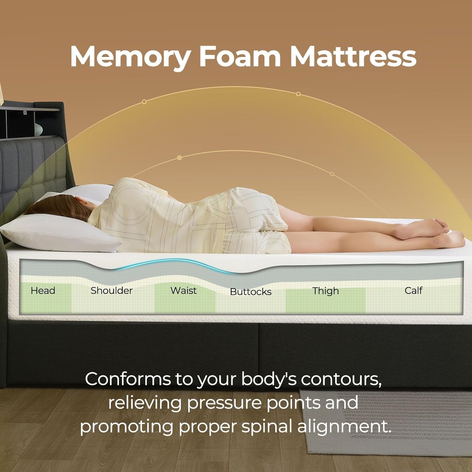 Cooling Twin Gel Memory Foam Mattress | CertiPUR-US Certified for Pressure Relief - Hospitality World