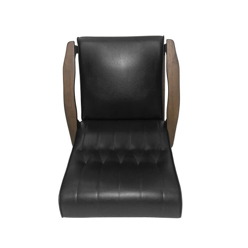 Mid-Century Modern Upholstered Accent Chair, Matte Black - Hospitality World