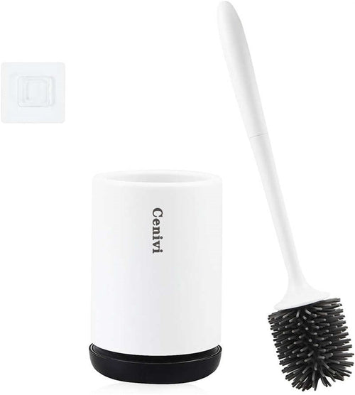 Home Fashion Simple Silicone Toilet Cleaning Brush Set - Hospitality World