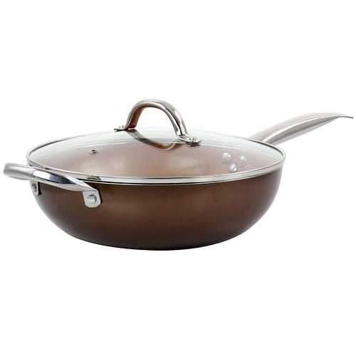 Copper Pan Cooking Excellence 3.5 Quart Aluminum Nonstick Saute Pan - Hospitality World