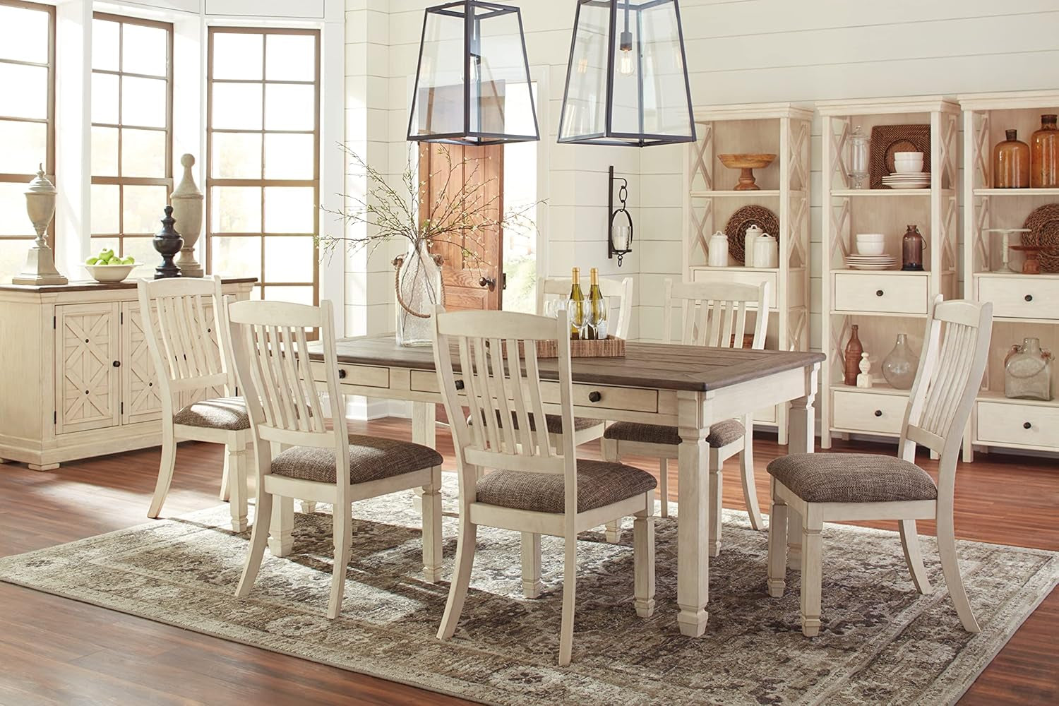 Bolanburg Farmhouse Dining Table with Storage Drawers | Seats 6 - Hospitality World