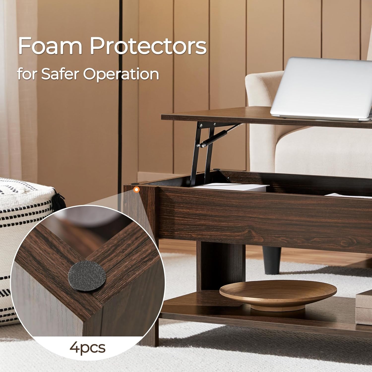 Lift Top Coffee Table with Hidden Compartment - Hospitality World