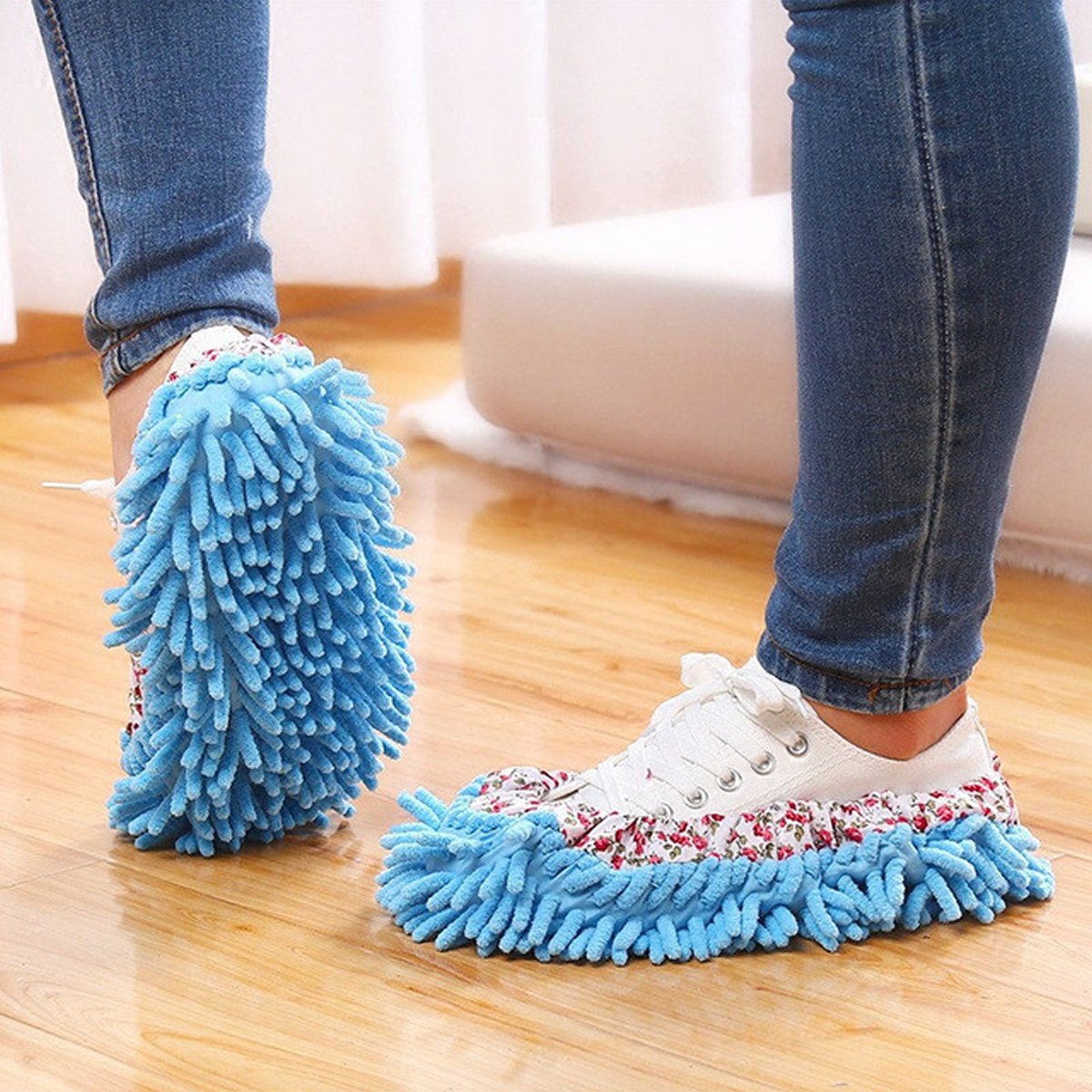 Lazy Maid Mop Slippers (3 Pairs) | Hands-Free Floor Dusting Shoes - Hospitality World