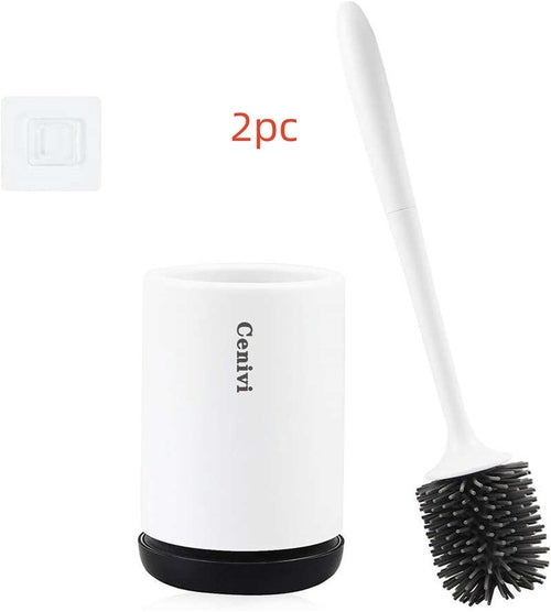 Home Fashion Simple Silicone Toilet Cleaning Brush Set - Hospitality World