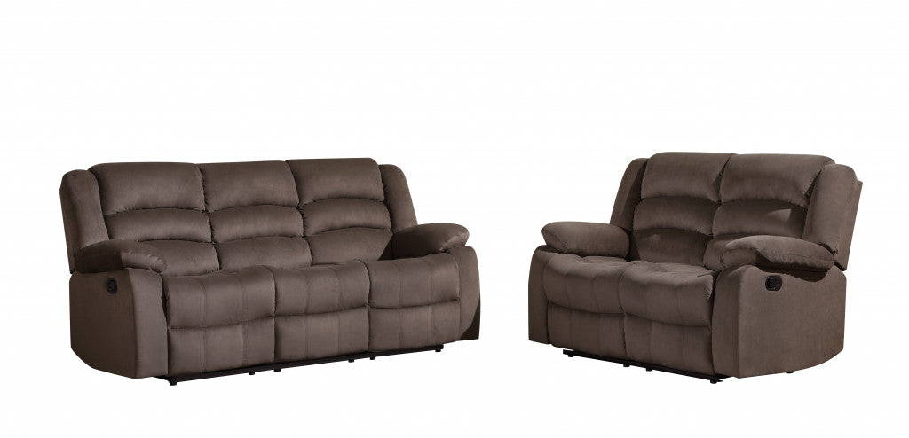 120" Contemporary Brown Fabric Sofa Set | Luxury Seating - Hospitality World
