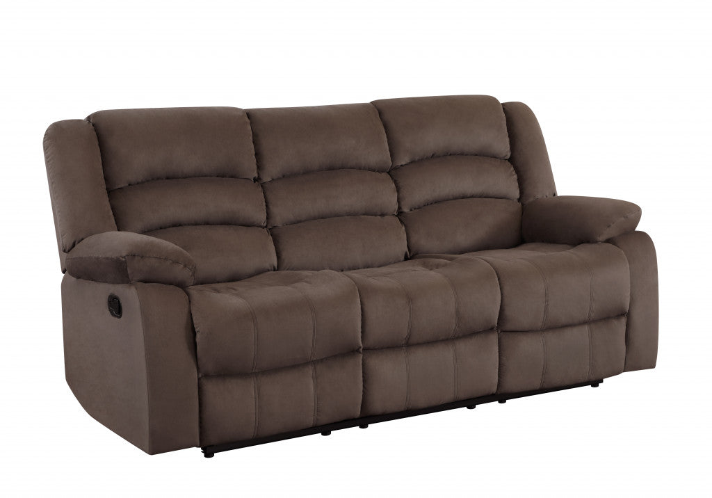 120" Contemporary Brown Fabric Sofa Set | Luxury Seating - Hospitality World