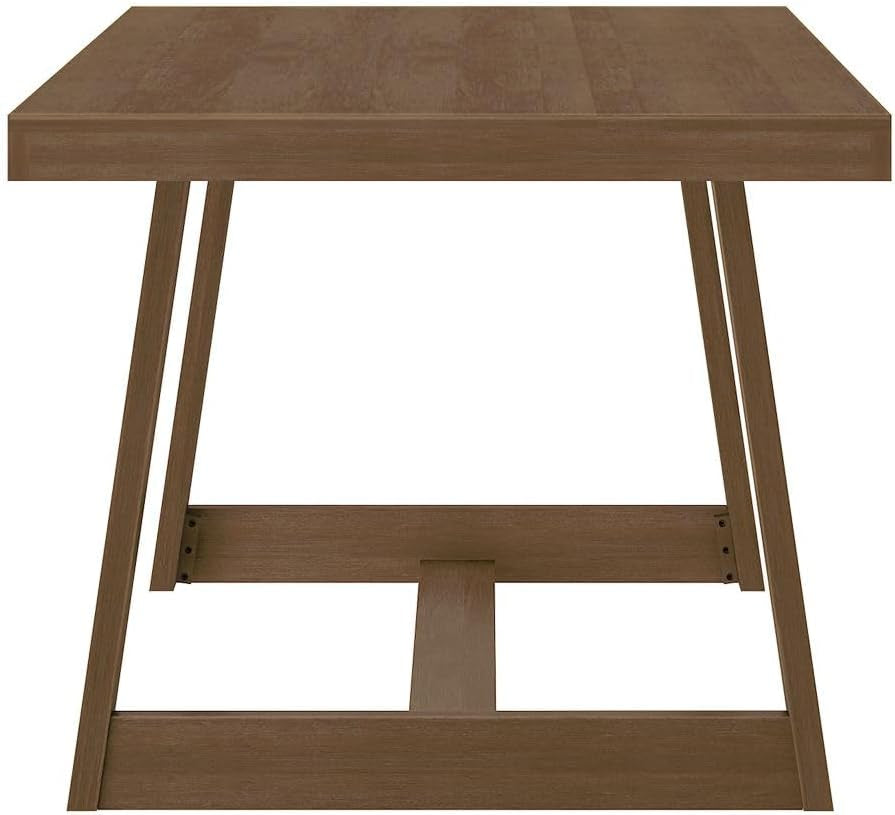 72" Farmhouse Dining Table | Solid Wood Rustic Kitchen Table - Hospitality World