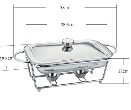 Rectangular Glass Buffet Stove | Food Heating Container Chafing Dish - Hospitality World