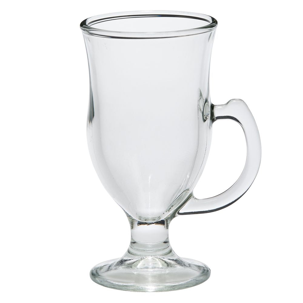 Set of 12 Glass Irish Coffee Mugs | 8 oz Footed Mugs for Hot Drinks - Hospitality World