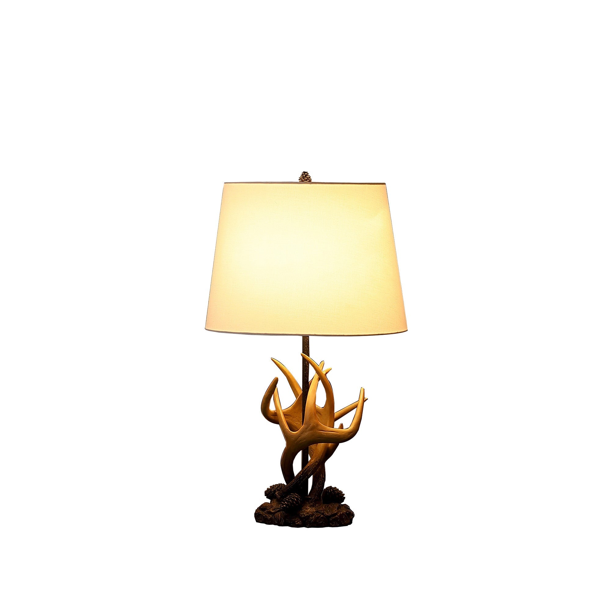 Natural and Brown Antlers Table Lamp - Hospitality World