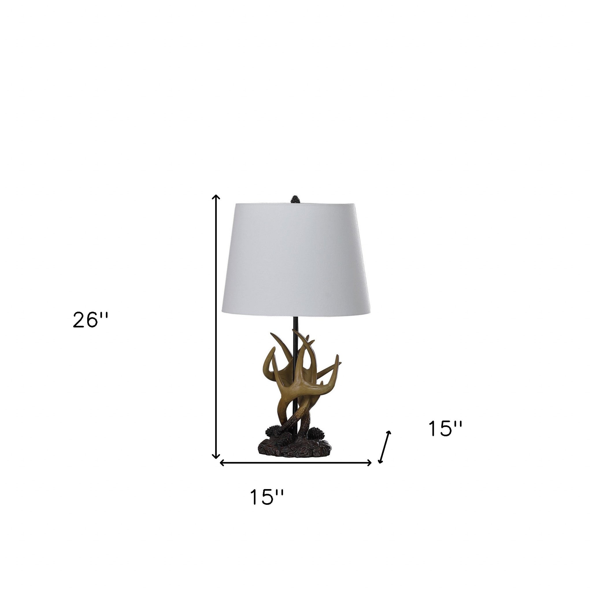 Natural and Brown Antlers Table Lamp - Hospitality World