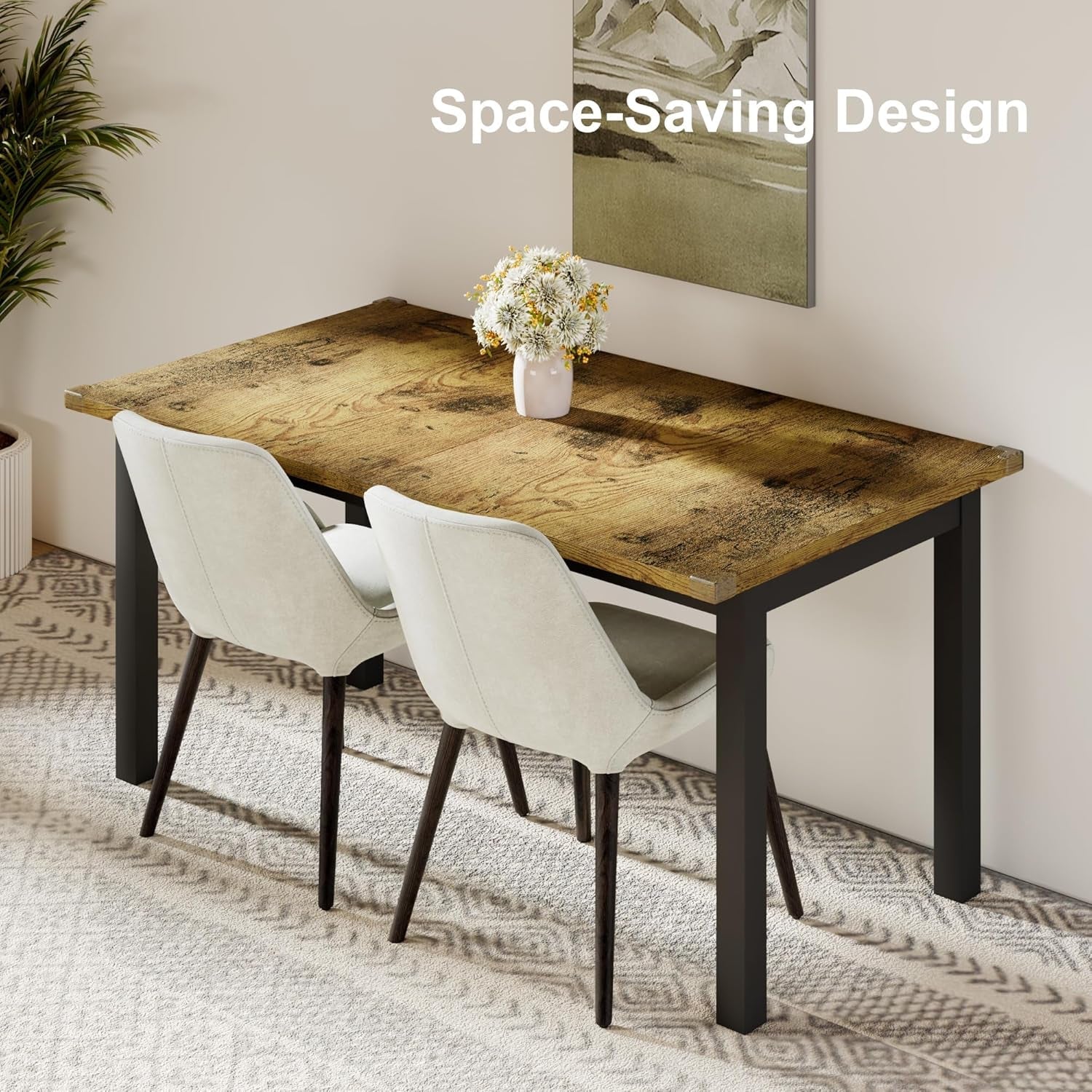 63" Extendable Dining Table | Modern Farmhouse Style - Hospitality World