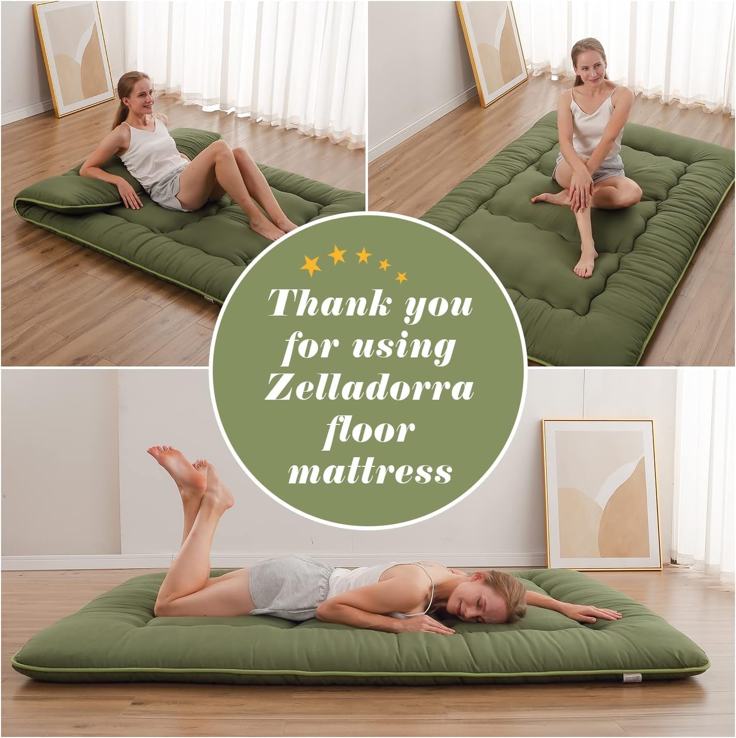 Twin Futon Mattress Portable Thick Roll-Up Floor Comfort - Hospitality World