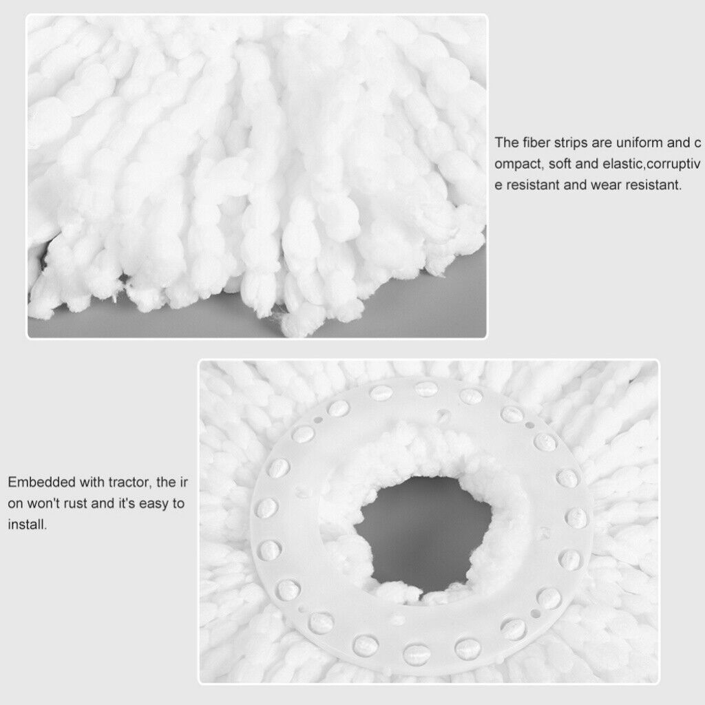 6-Pack Microfiber Mop Head Refills for 360° Spin Mops | Universal Fit & Washable - Hospitality World