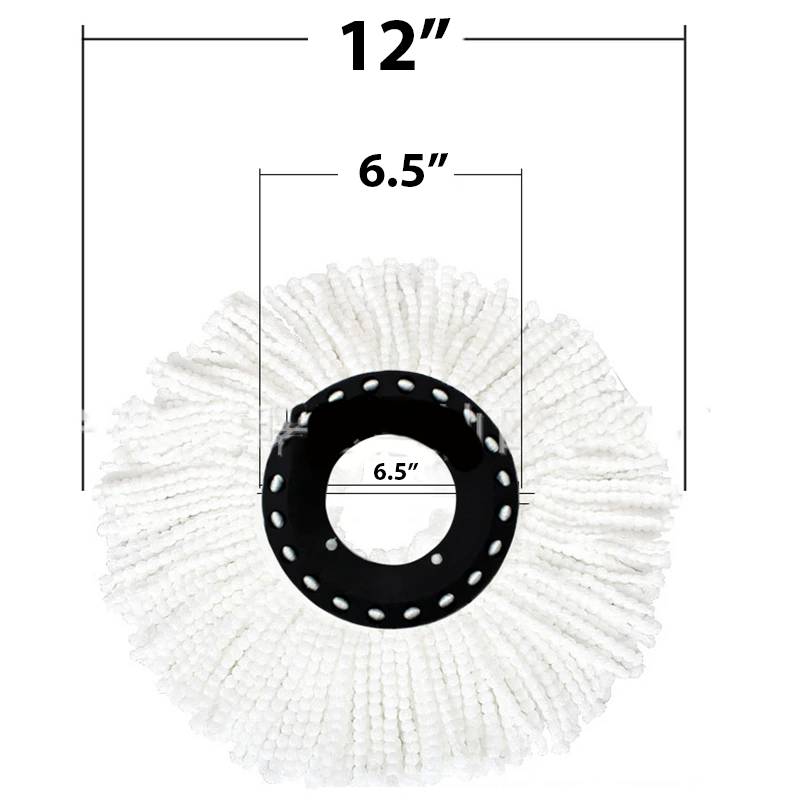6-Pack Microfiber Mop Head Refills for 360° Spin Mops | Universal Fit & Washable - Hospitality World