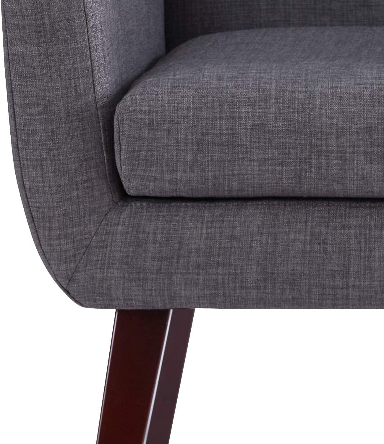 Elegant Grey Button Tufted Accent Chair | Upholstered Armchair for Living Room - Hospitality World
