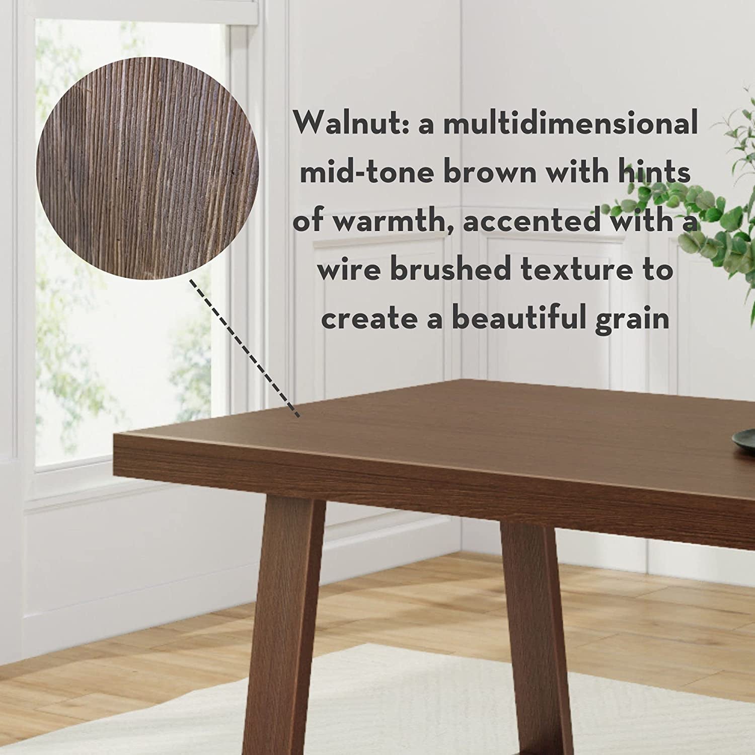 Walnut Farmhouse Dining Table Set (6-Seater) with 2 Benches - Hospitality World