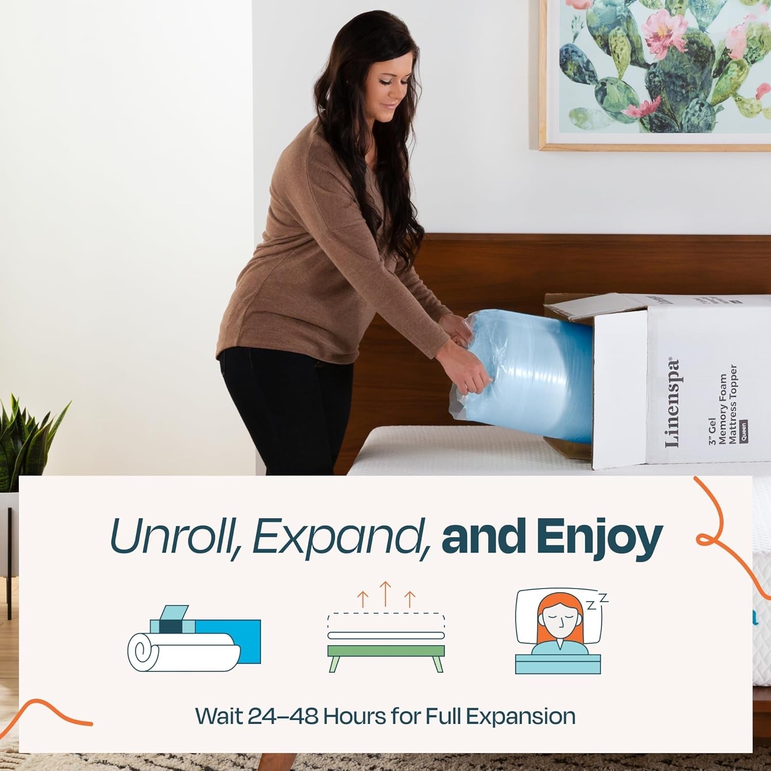 Cooling Gel Memory Foam Mattress Topper | Queen Size for Pressure Relief and Comfort - Hospitality World