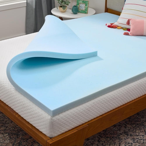 Cooling Gel Memory Foam Mattress Topper | Queen Size for Pressure Relief and Comfort - Hospitality World