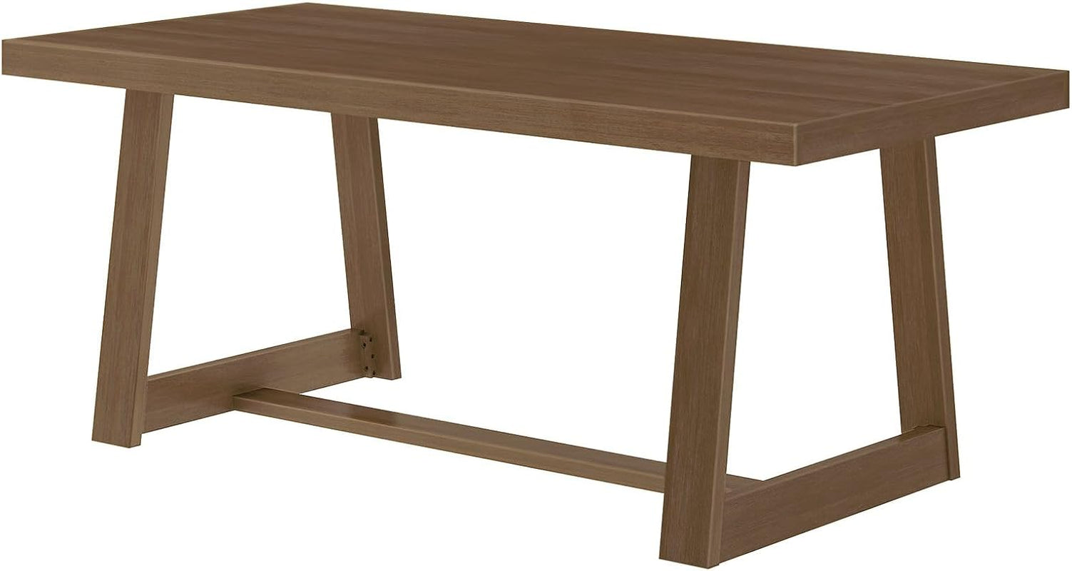 72" Farmhouse Dining Table | Solid Wood Rustic Kitchen Table - Hospitality World