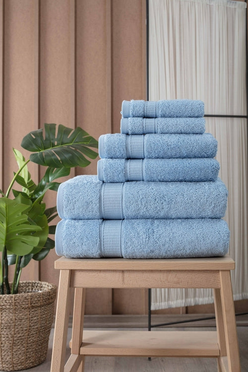 Turkish Cotton Full Bath Towel Set of 6 (600 GSM) - Hospitality World