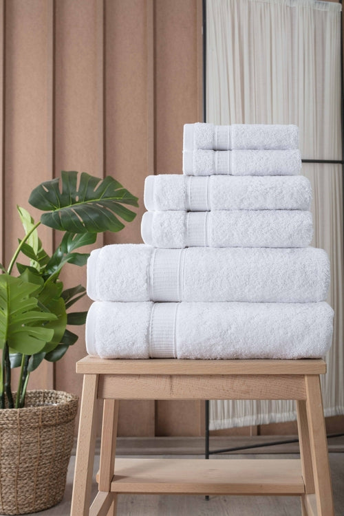 Turkish Cotton Full Bath Towel Set of 6 (600 GSM) - Hospitality World