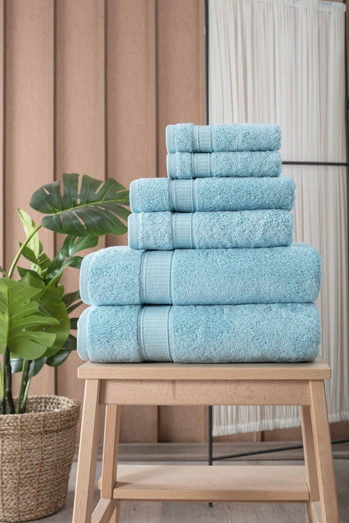 Turkish Cotton Full Bath Towel Set of 6 (600 GSM) - Hospitality World