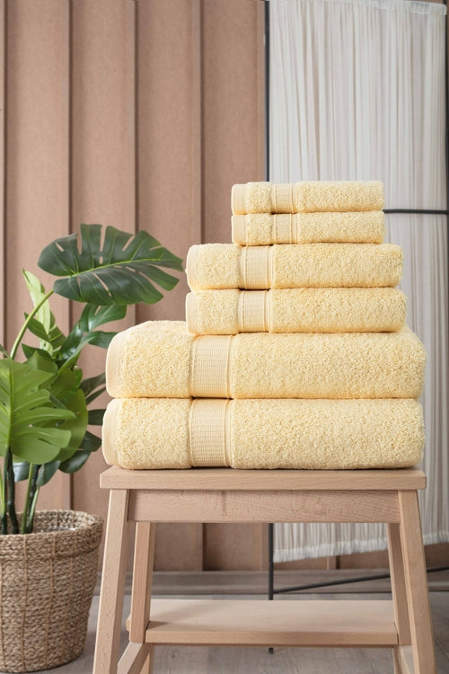 Turkish Cotton Full Bath Towel Set of 6 (600 GSM) - Hospitality World