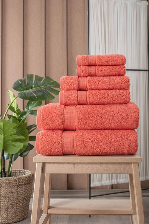 Turkish Cotton Full Bath Towel Set of 6 (600 GSM) - Hospitality World
