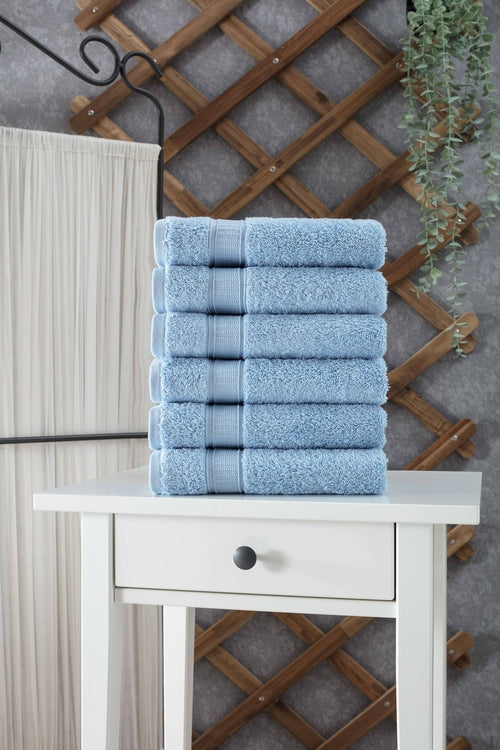 Turkish Cotton Hand Towel Set (6 Pack) - Hospitality World