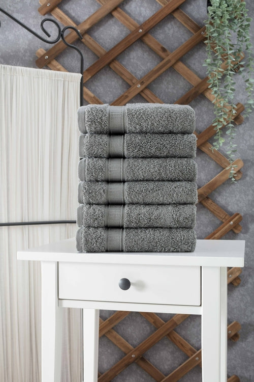 Turkish Cotton Hand Towel Set (6 Pack) - Hospitality World