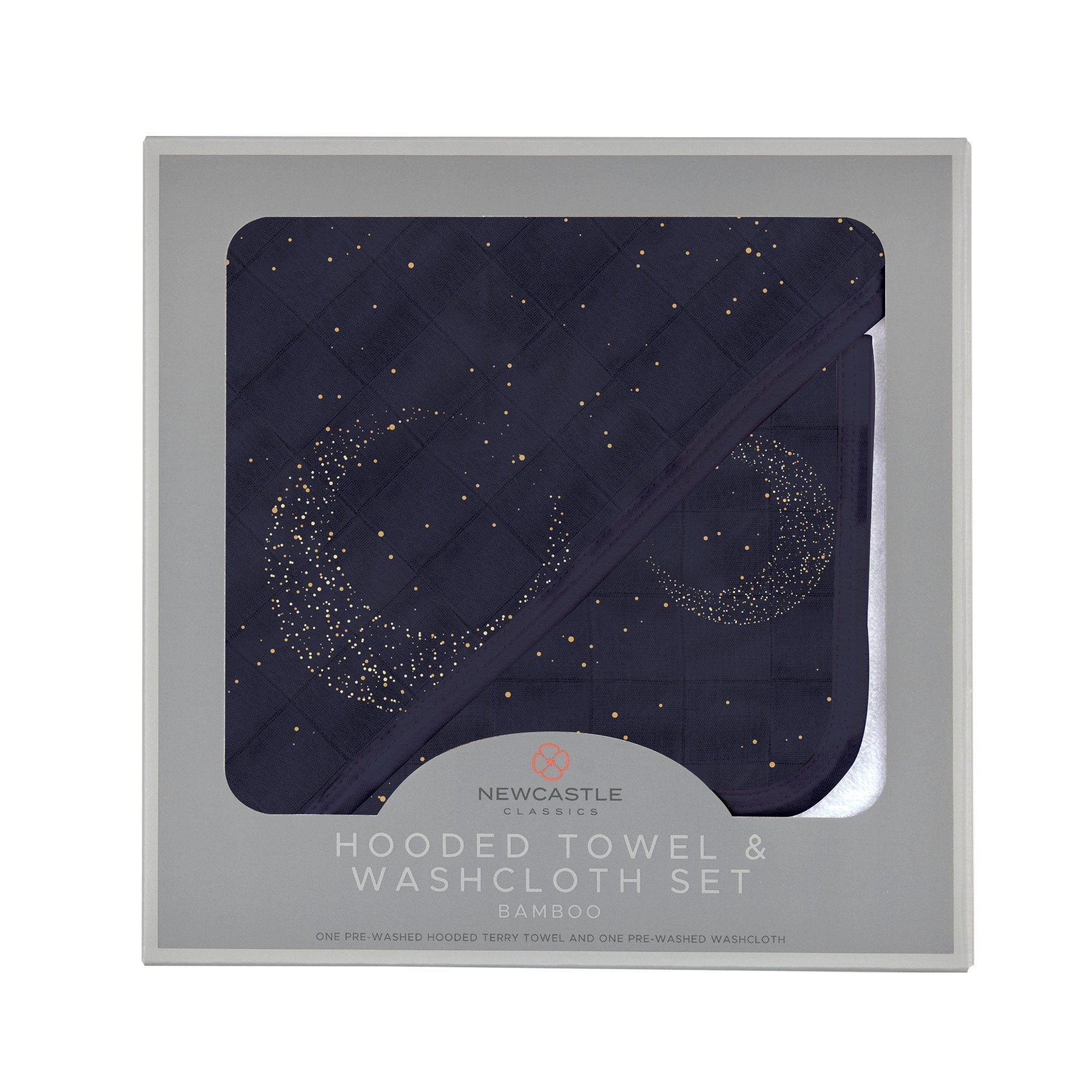 Midnight Moon Bamboo Hooded Towel and Washcloth Set - Hospitality World