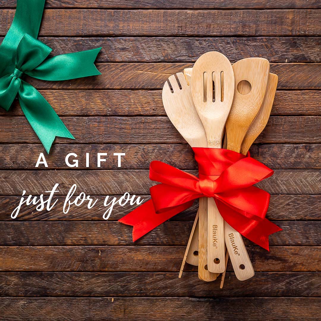 7-Piece Bamboo Kitchen Utensils Set | Wooden Spoons for Cooking - Hospitality World