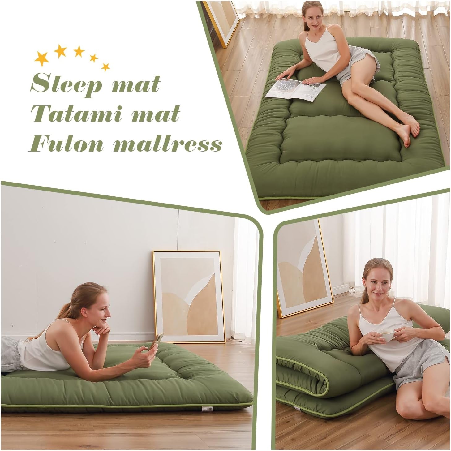 Twin Futon Mattress Portable Thick Roll-Up Floor Comfort - Hospitality World