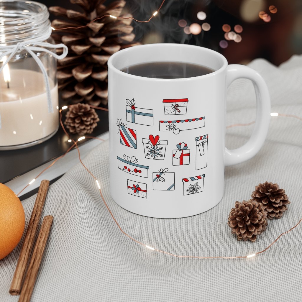 Merry Christmas' Mug | Festive Stockings & Presents Design - Hospitality World