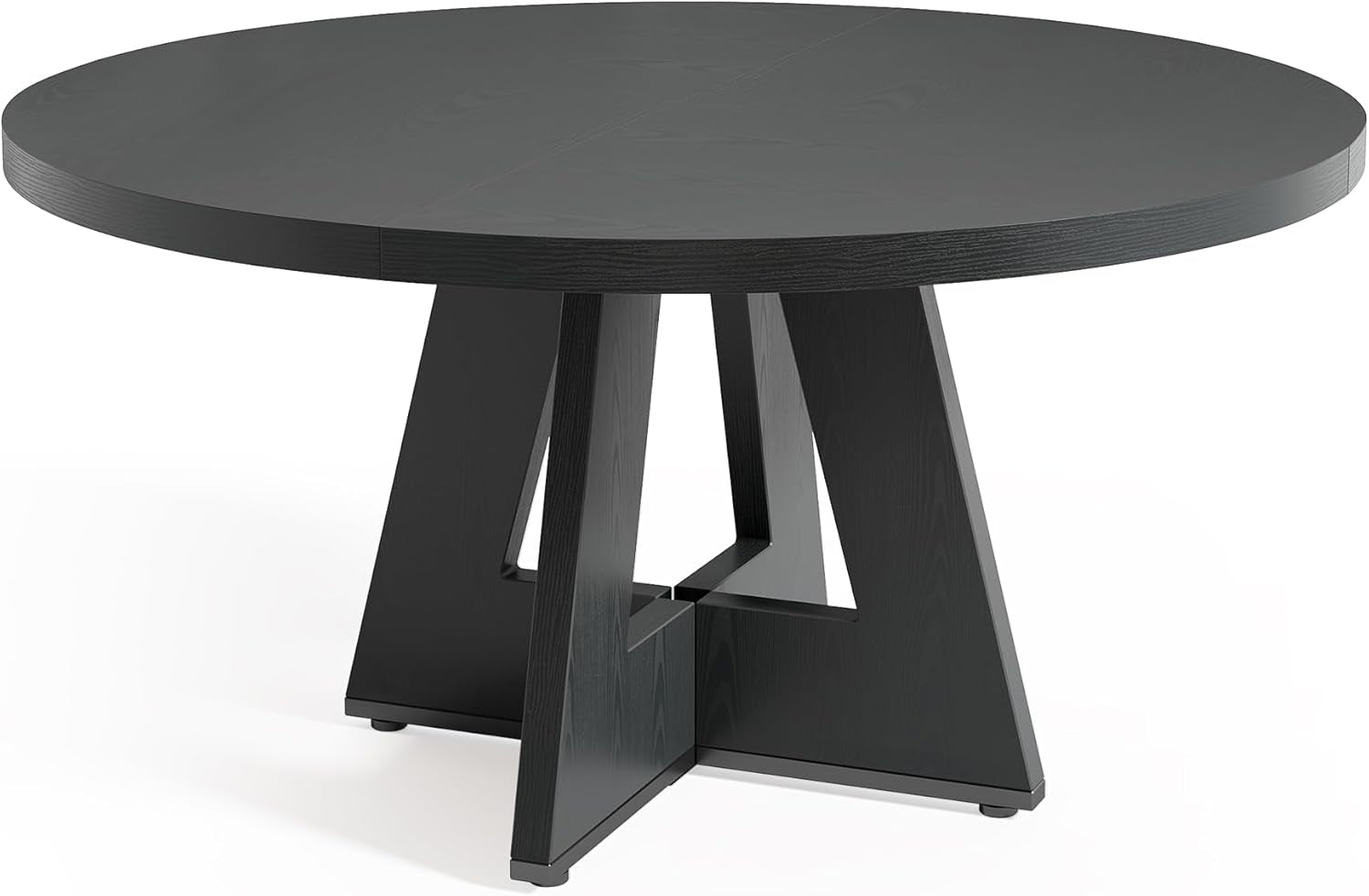 47 Inch Round Dining Table for 4-6 | Modern Farmhouse Pedestal Base Kitchen Table - Hospitality World
