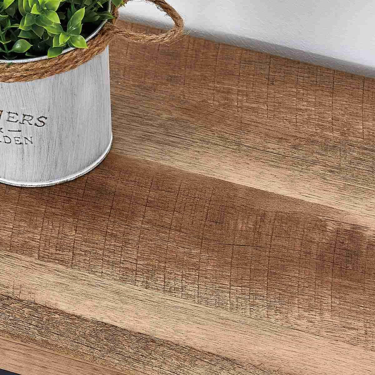 6-Cube Storage Organizer Shelf Wood and Metal Cubby - Hospitality World