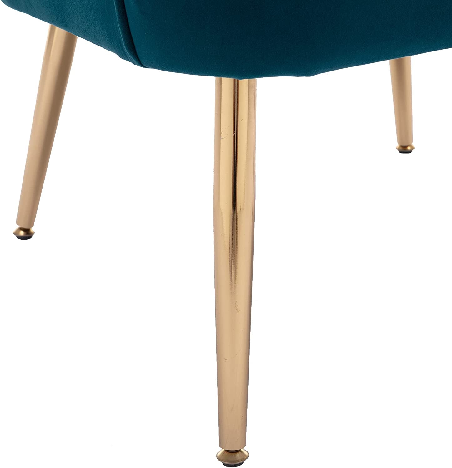 Elegant Teal Velvet Accent Chair with Golden Metal Legs - Hospitality World