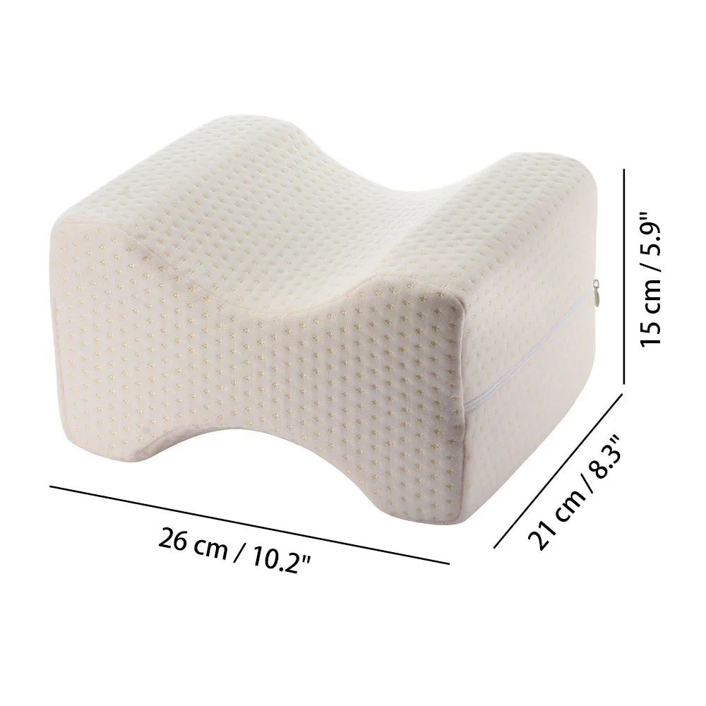 rgonomic Memory Foam Knee Pillow for Side Sleepers | Sciatica, Back & Hip Pain Relief Cushion - Hospitality World