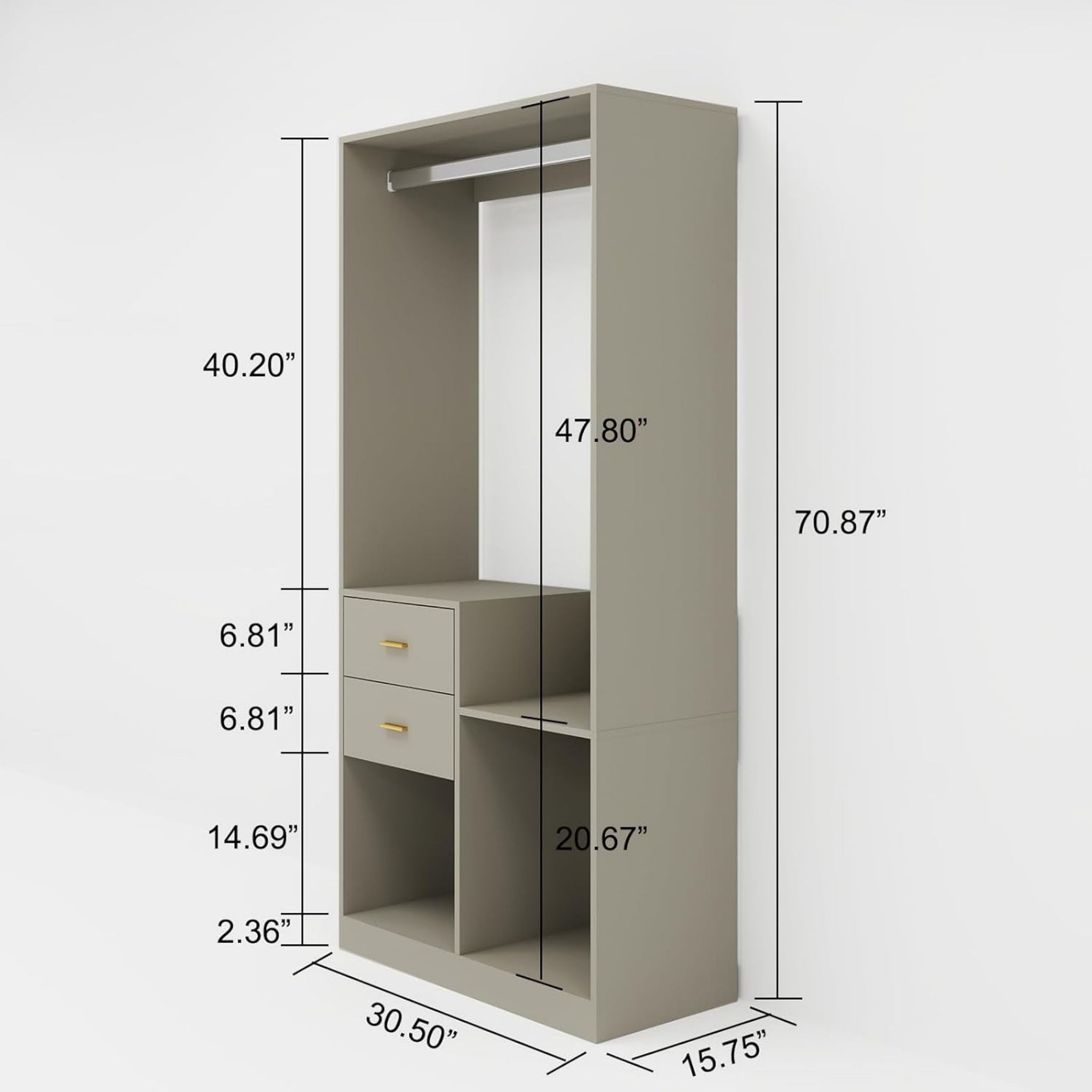 Wooden Stand-Alone Wardrobe Closet System - Hospitality World