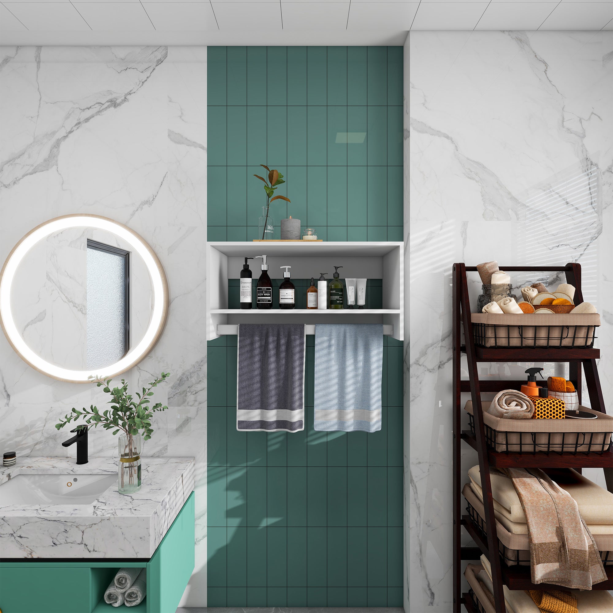 Portable Clothes Organizer System with Shelf - Hospitality World