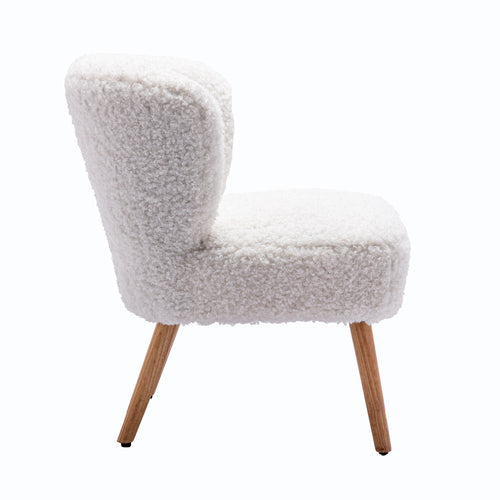 Accent Chair Lambskin Sherpa Upholstery Open-Back Chair – Hospitality World