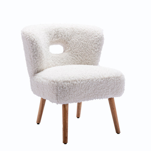 Accent Chair Lambskin Sherpa Upholstery Open-Back Chair – Hospitality World