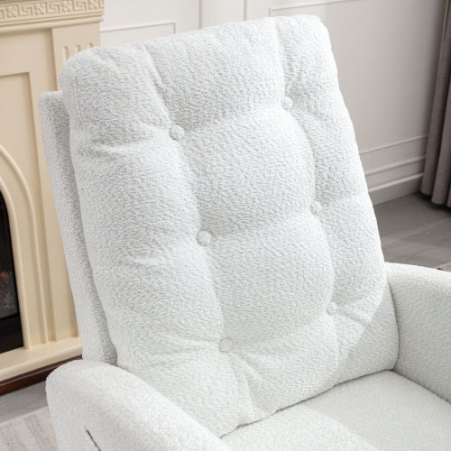 Accent Rocking Chair with Footrest, High Back Upholstered Rocker - Hospitality World