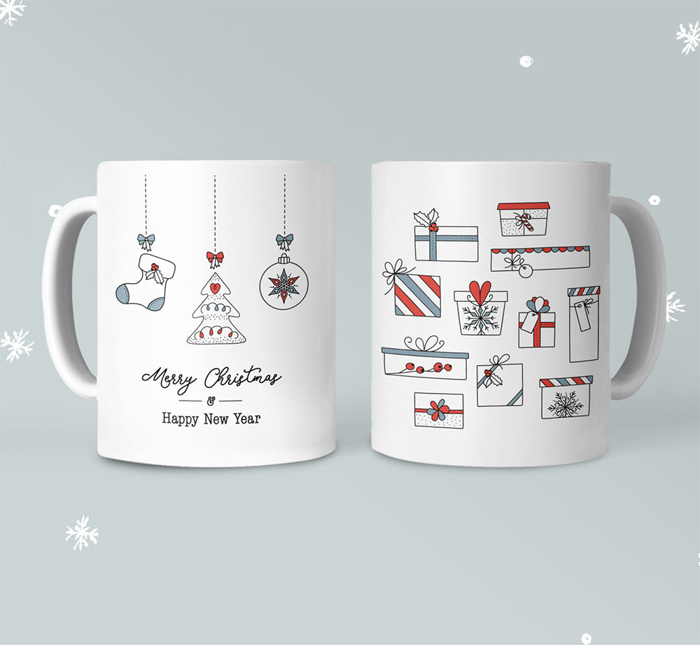 Merry Christmas' Mug | Festive Stockings & Presents Design - Hospitality World