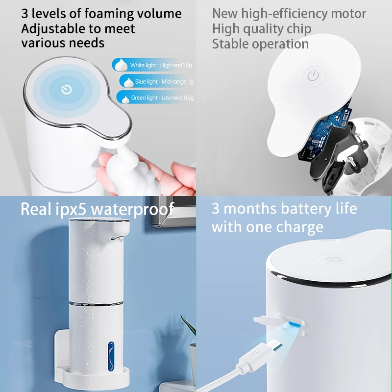 Touchless Automatic Foaming Soap Dispenser | USB Rechargeable, IPX5  - Hospitality World