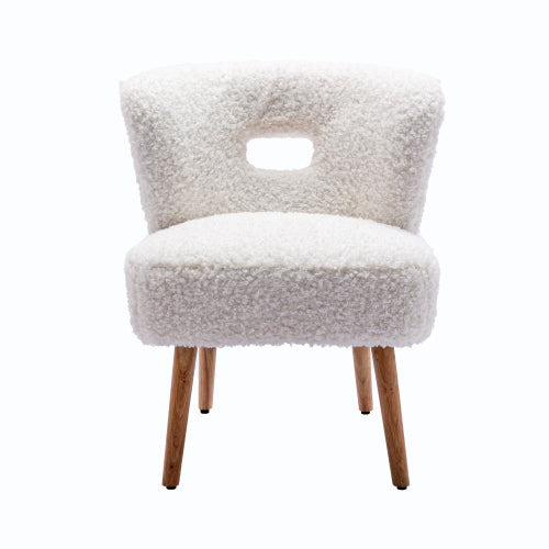 Accent Chair Lambskin Sherpa Upholstery Open-Back Chair – Hospitality World