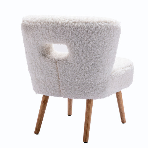 Accent Chair Lambskin Sherpa Upholstery Open-Back Chair – Hospitality World