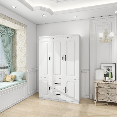 Large Wood 3-Door Wardrobe Closet Armoire - Hospitality World