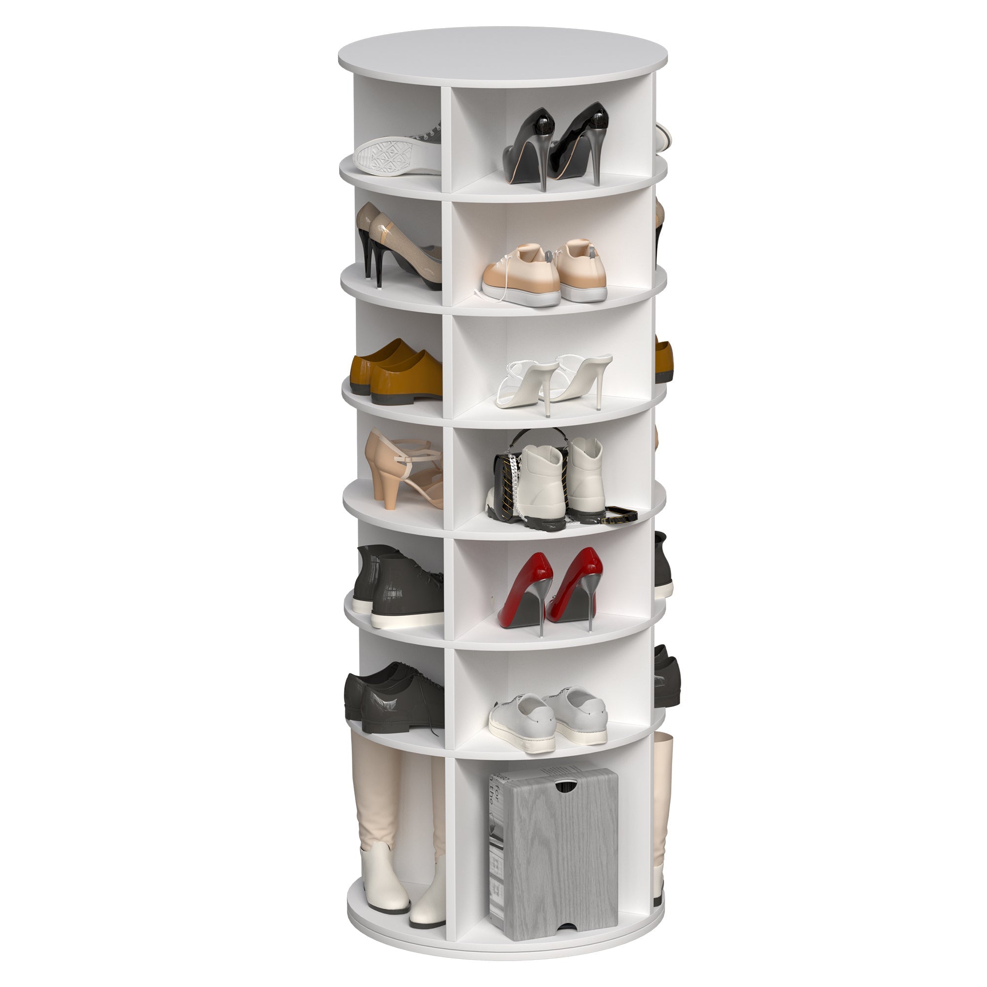 7-Tier Rotating Shoe Rack Tower for Small Spaces - Hospitality World